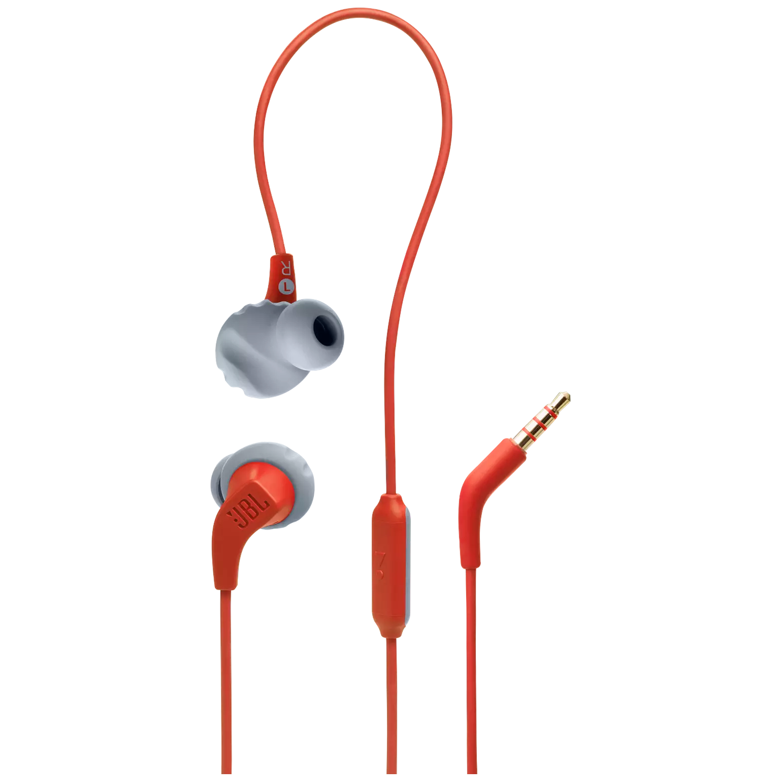 Buy JBL Endurance Run 2 Wired Earphone with Mic (In Ear, Coral Orange